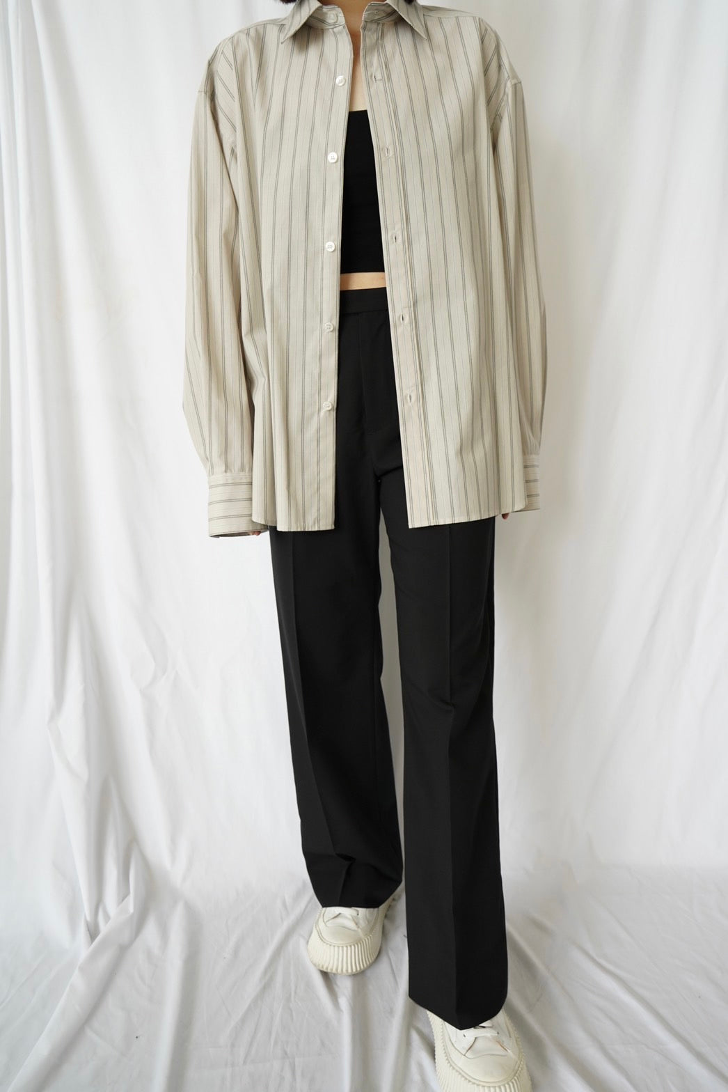 Straight Trousers - BLACK