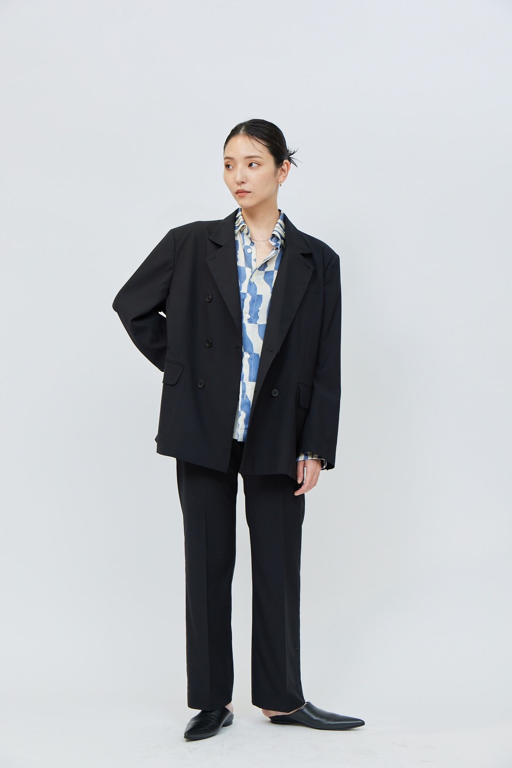 Straight Trousers - BLACK