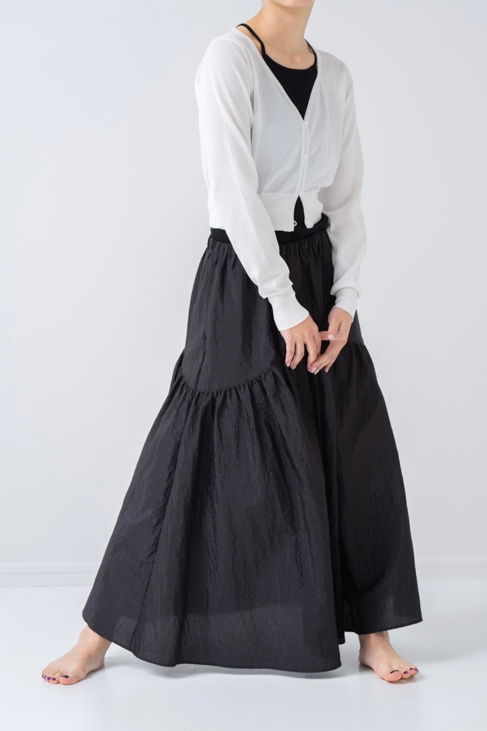 Tiered Skirt - BLACK