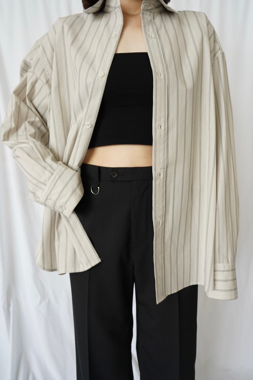 Straight Trousers - BLACK