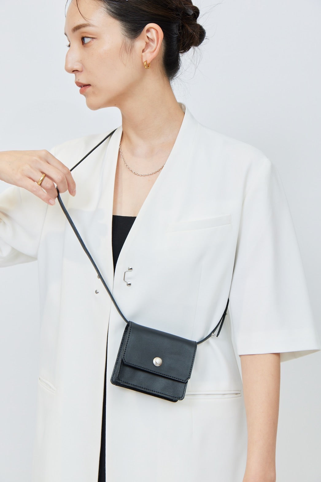 Shoulder Mini Wallet - BLACK