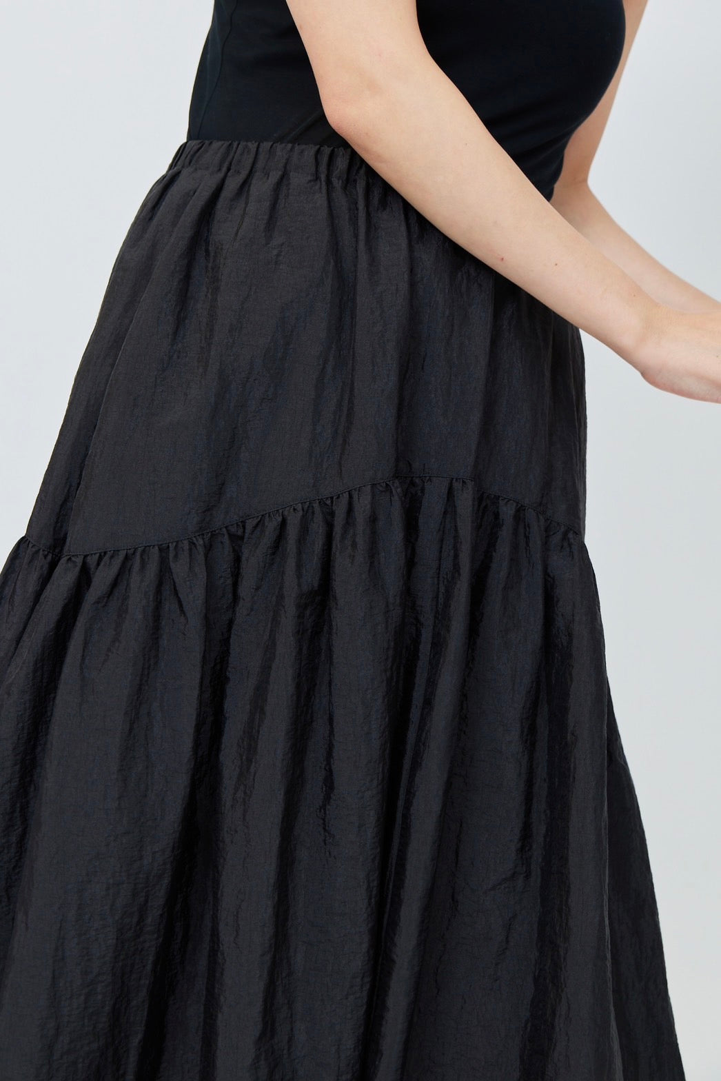 Tiered Skirt - BLACK