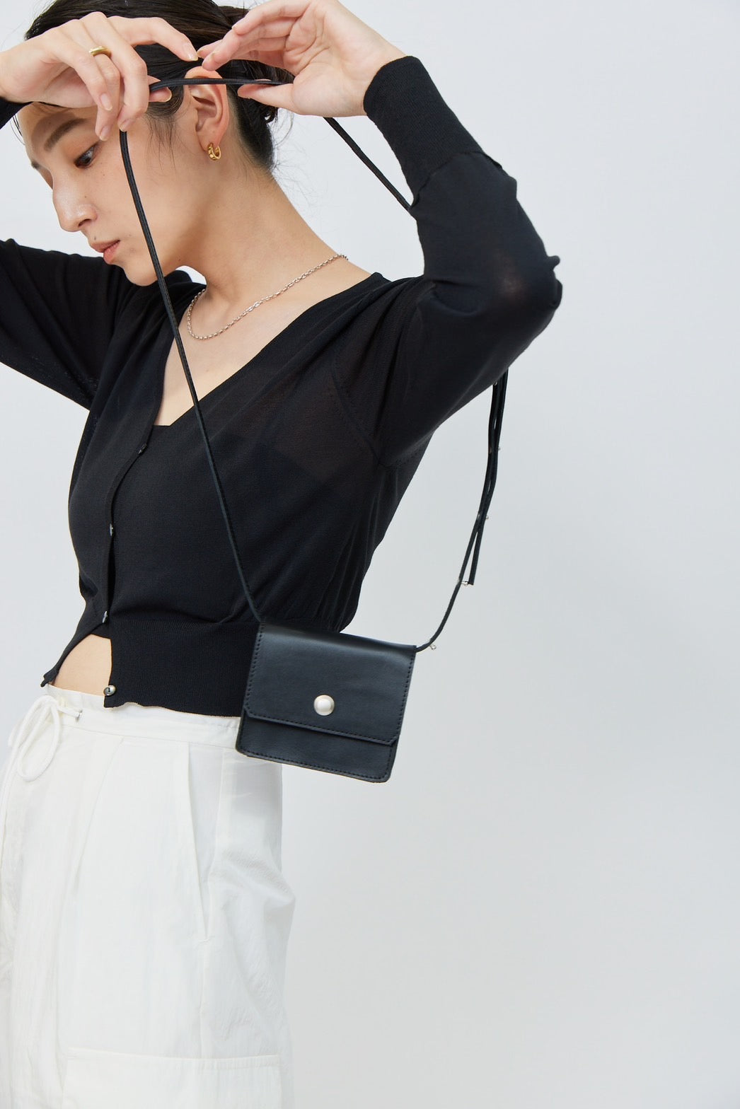 Shoulder Mini Wallet - BLACK