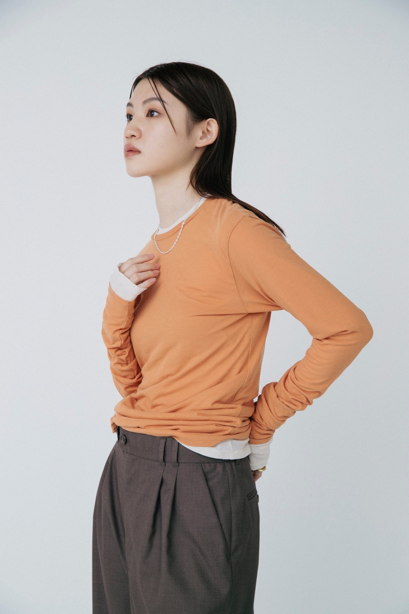 LONG SLEEVE SEE-THROUGH C/S