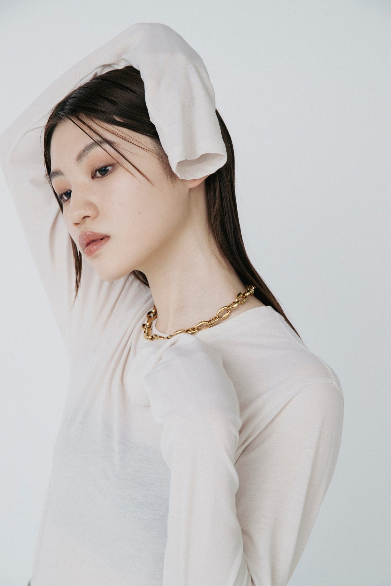 LONG SLEEVE SEE-THROUGH C/S