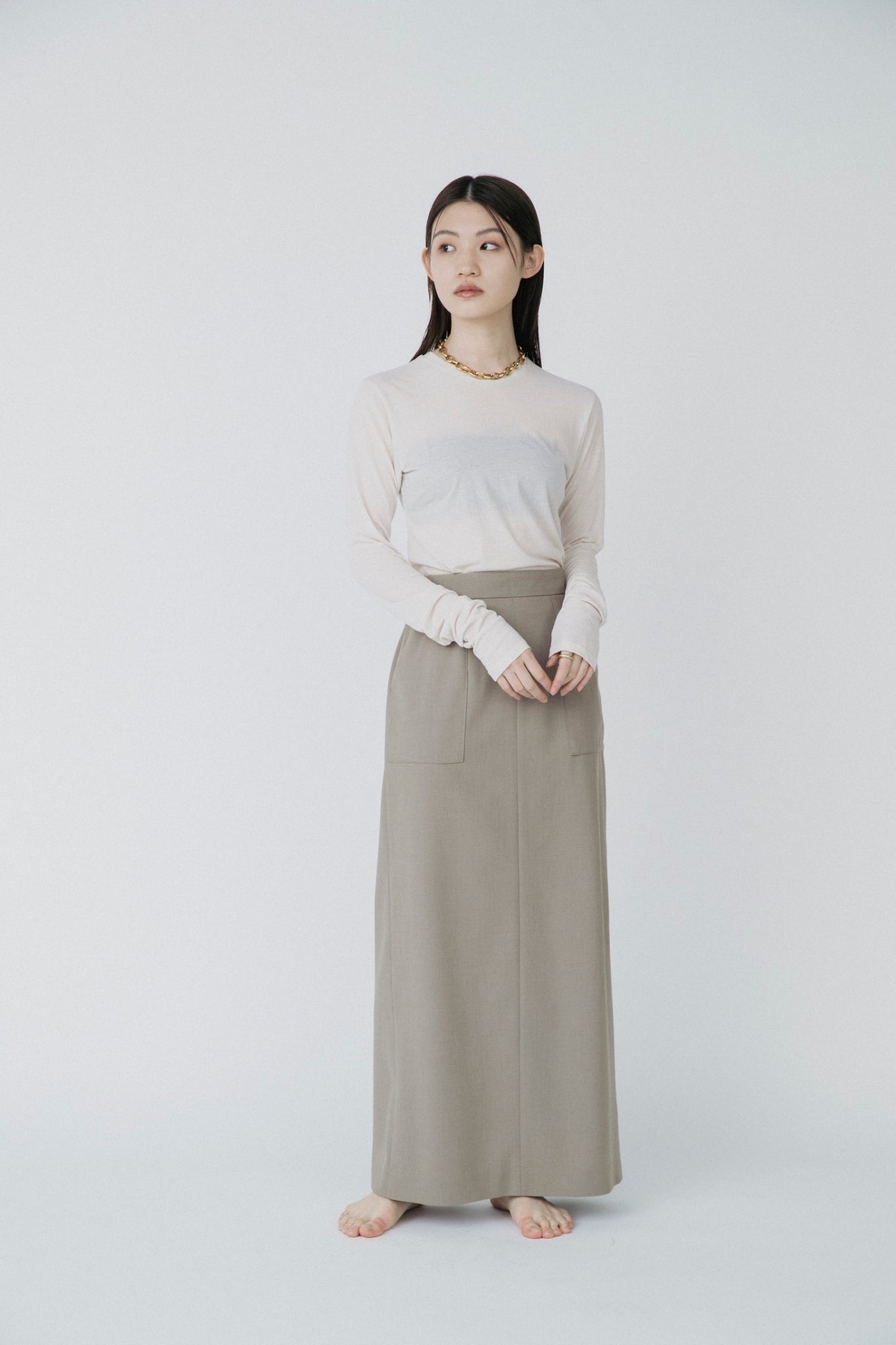LONG SLEEVE SEE-THROUGH C/S