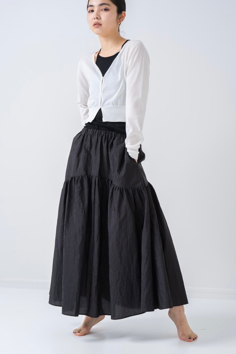 Tiered Skirt - BLACK