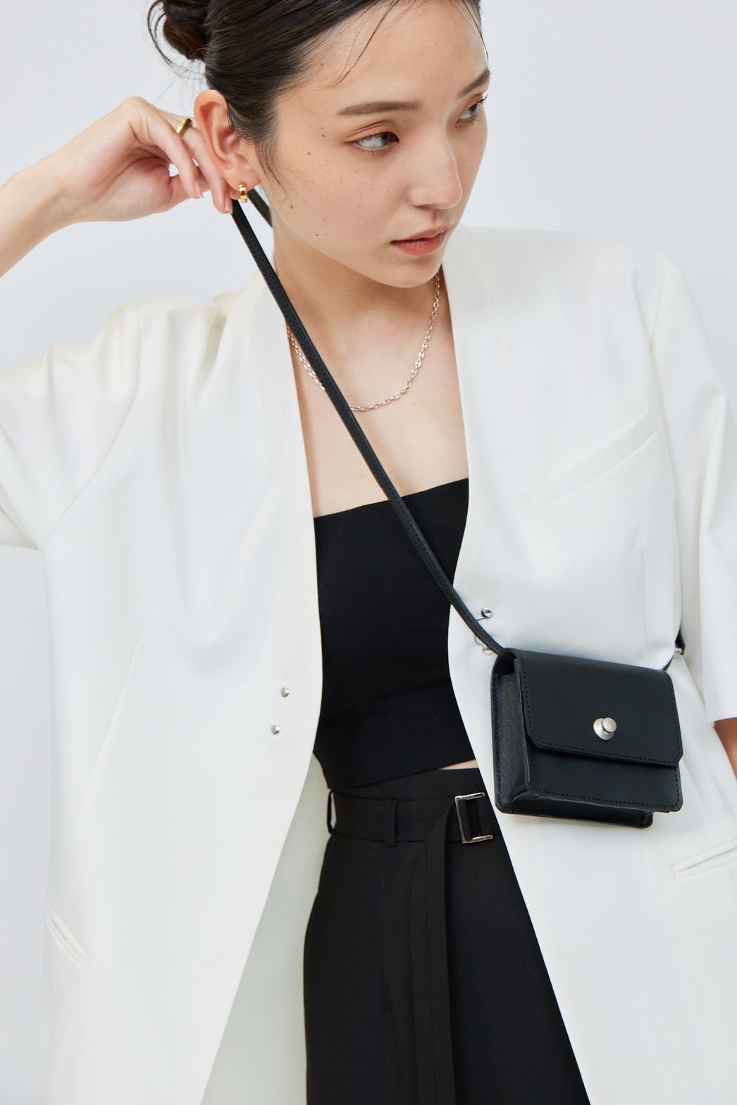 Shoulder Mini Wallet - BLACK