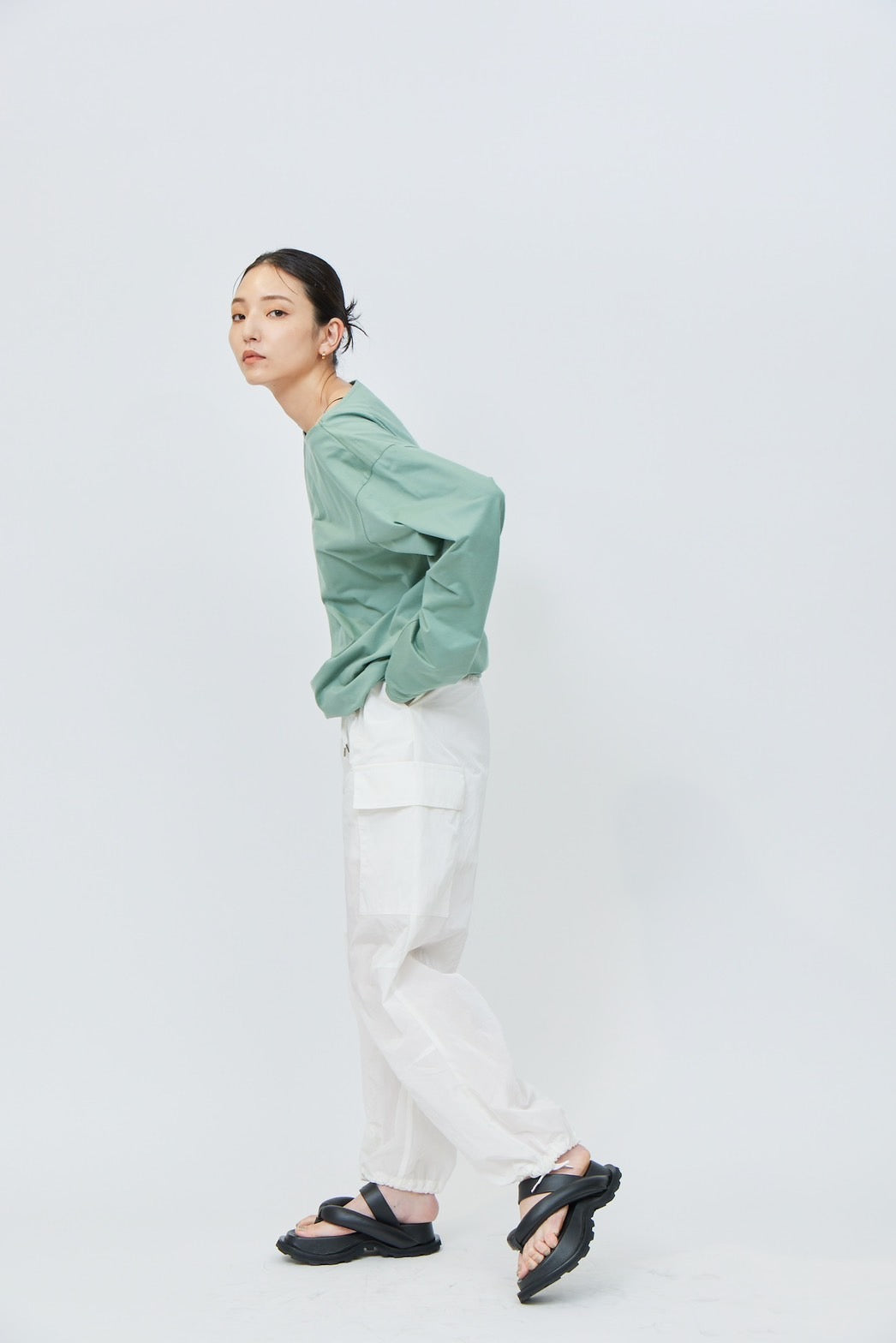 Long Sleeve Drawcord C/S - GREEN