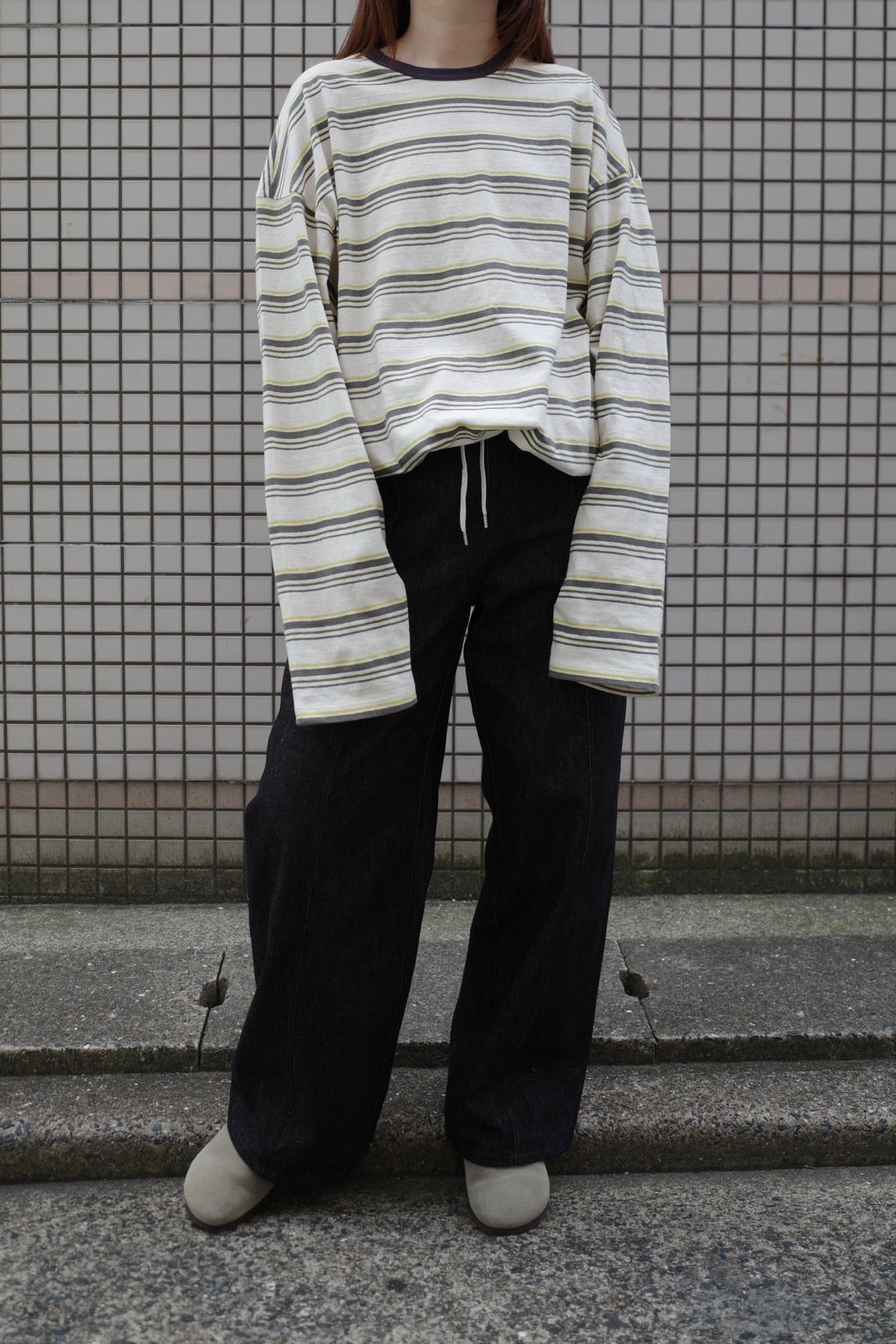 Drawcord border C/S - ECRU