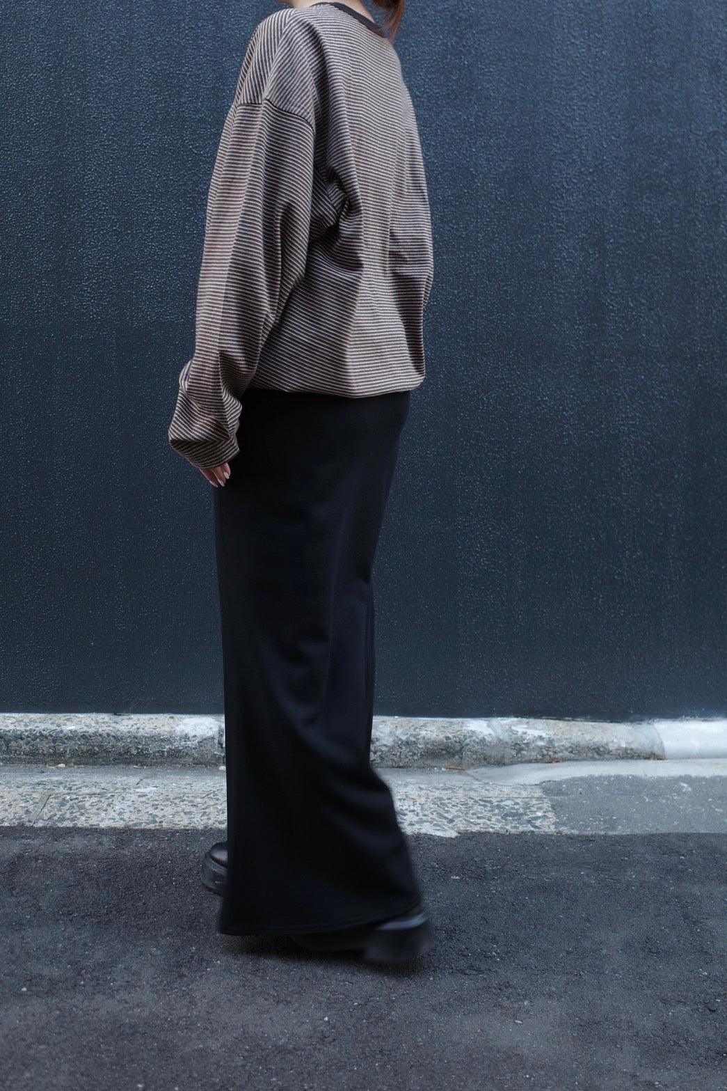 トップス NODAS Drawcord border c/s ecru brown Drawcord border C/S - BROWN – NŌDAS ONLINE STORE