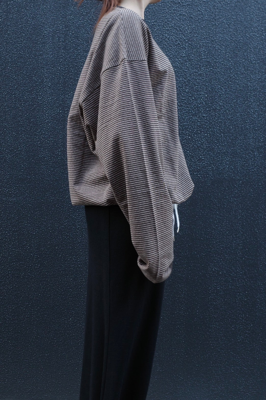 トップス NODAS Drawcord border c/s ecru brown Drawcord border C/S - BROWN – NŌDAS ONLINE STORE