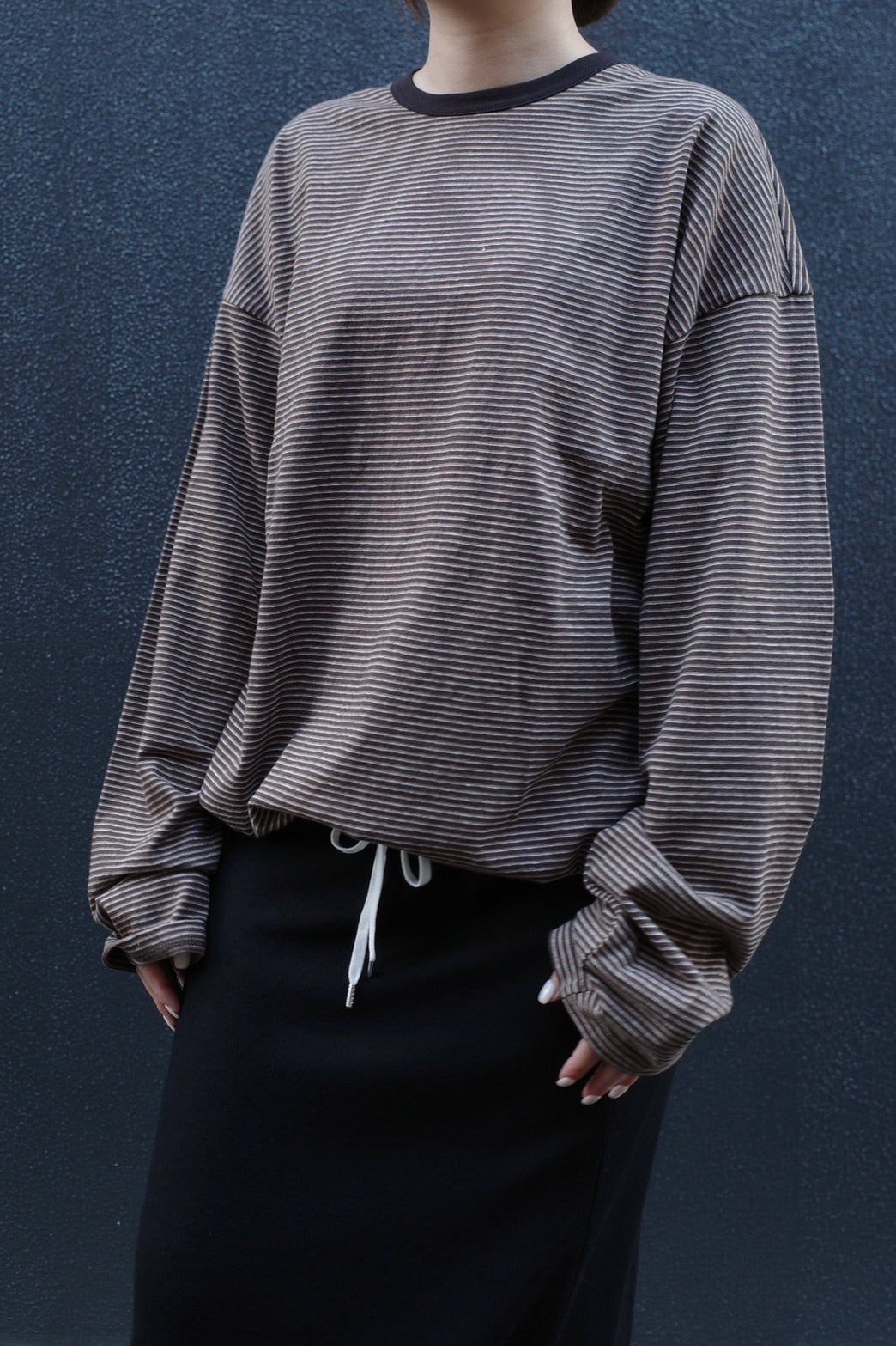 Drawcord border C/S - BROWN