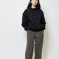 Heavy weight logo sweat hoodie - BLACK