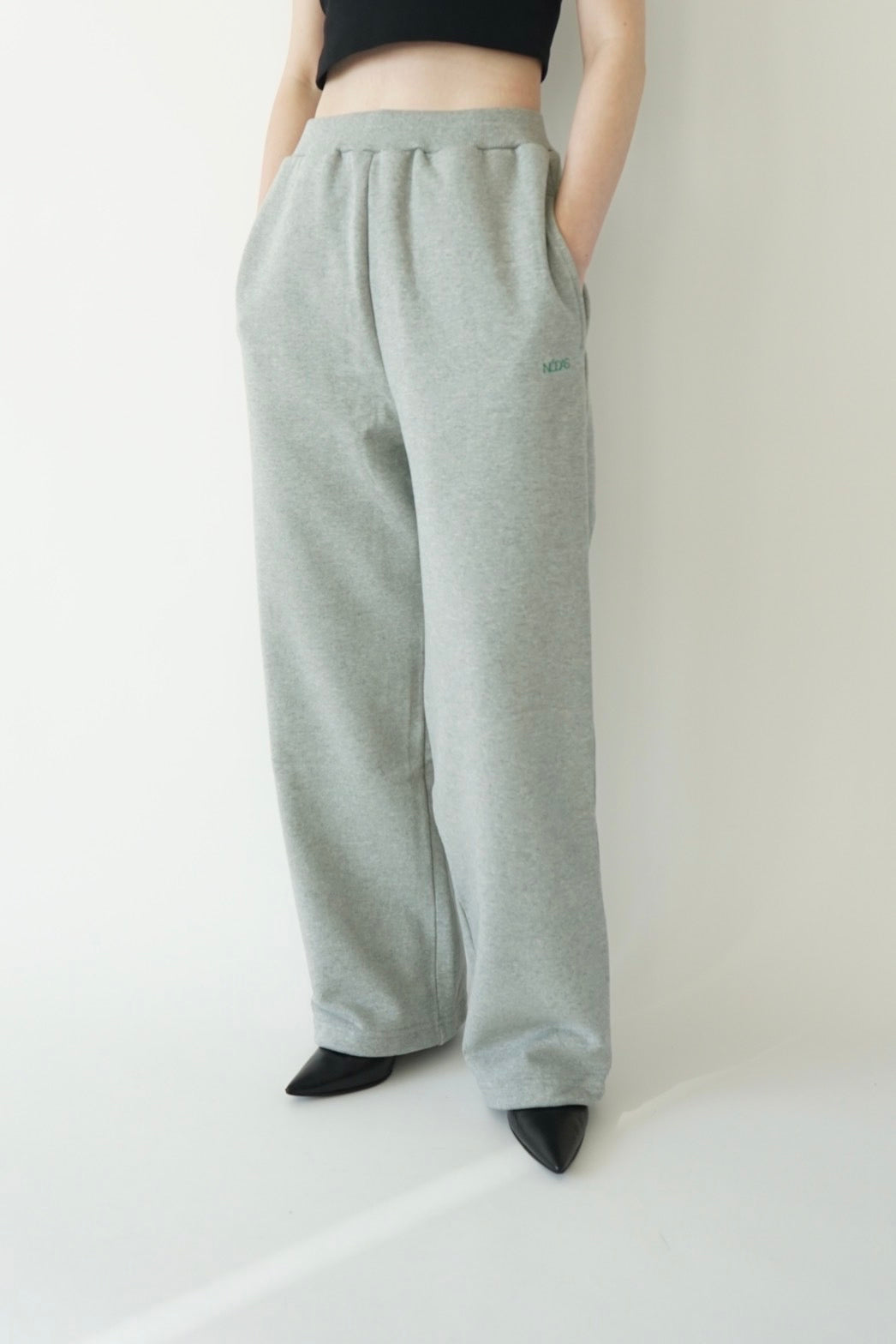 Heavy weight logo sweat pants - GRAY