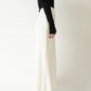 Wool long skirt - WHITE