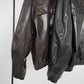 Fake leather short blouson - BROWN
