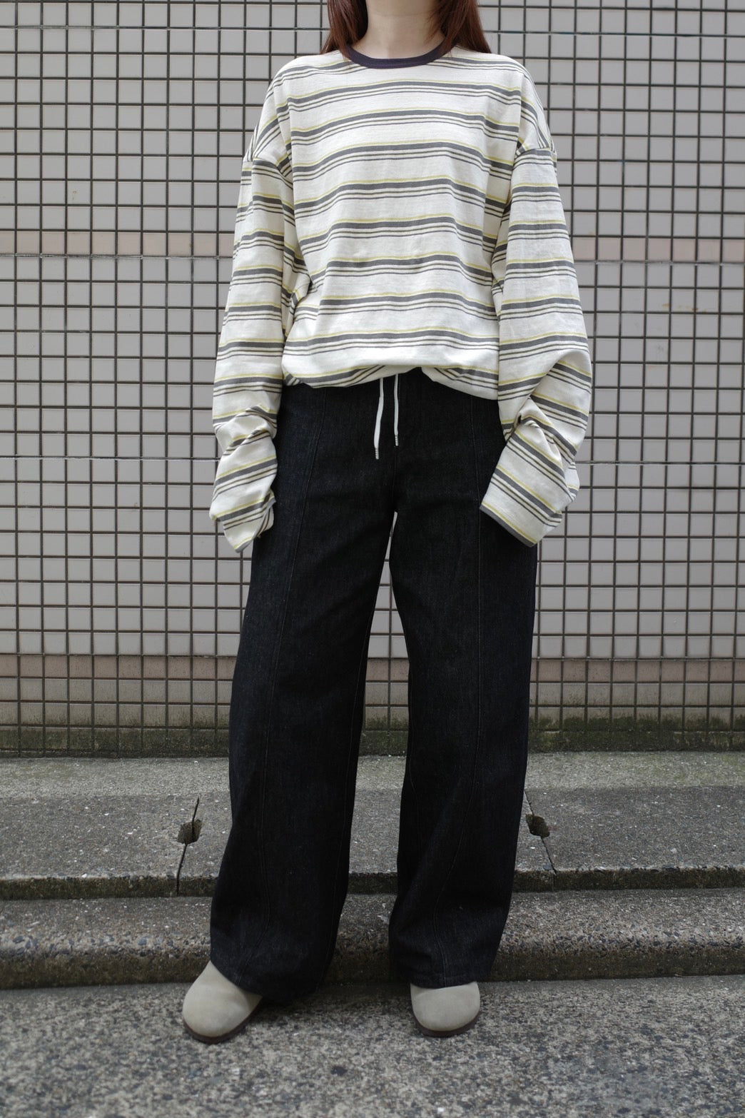 Drawcord border C/S - ECRU