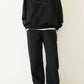Heavy weight logo sweat hoodie - BLACK