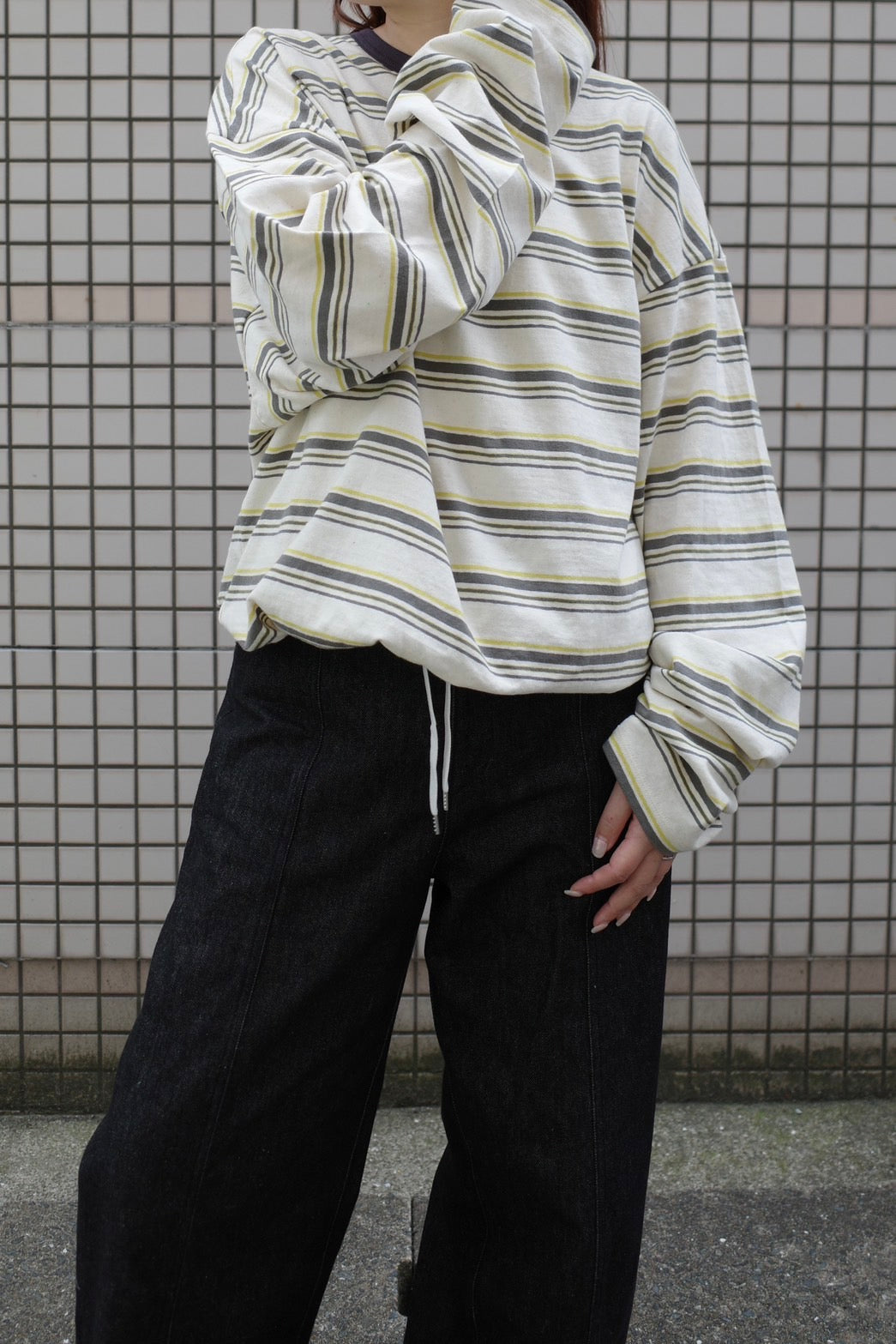 Drawcord border C/S - ECRU