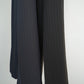 Stripe wide slacks - BLACK