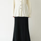 Wool long skirt - BLACK