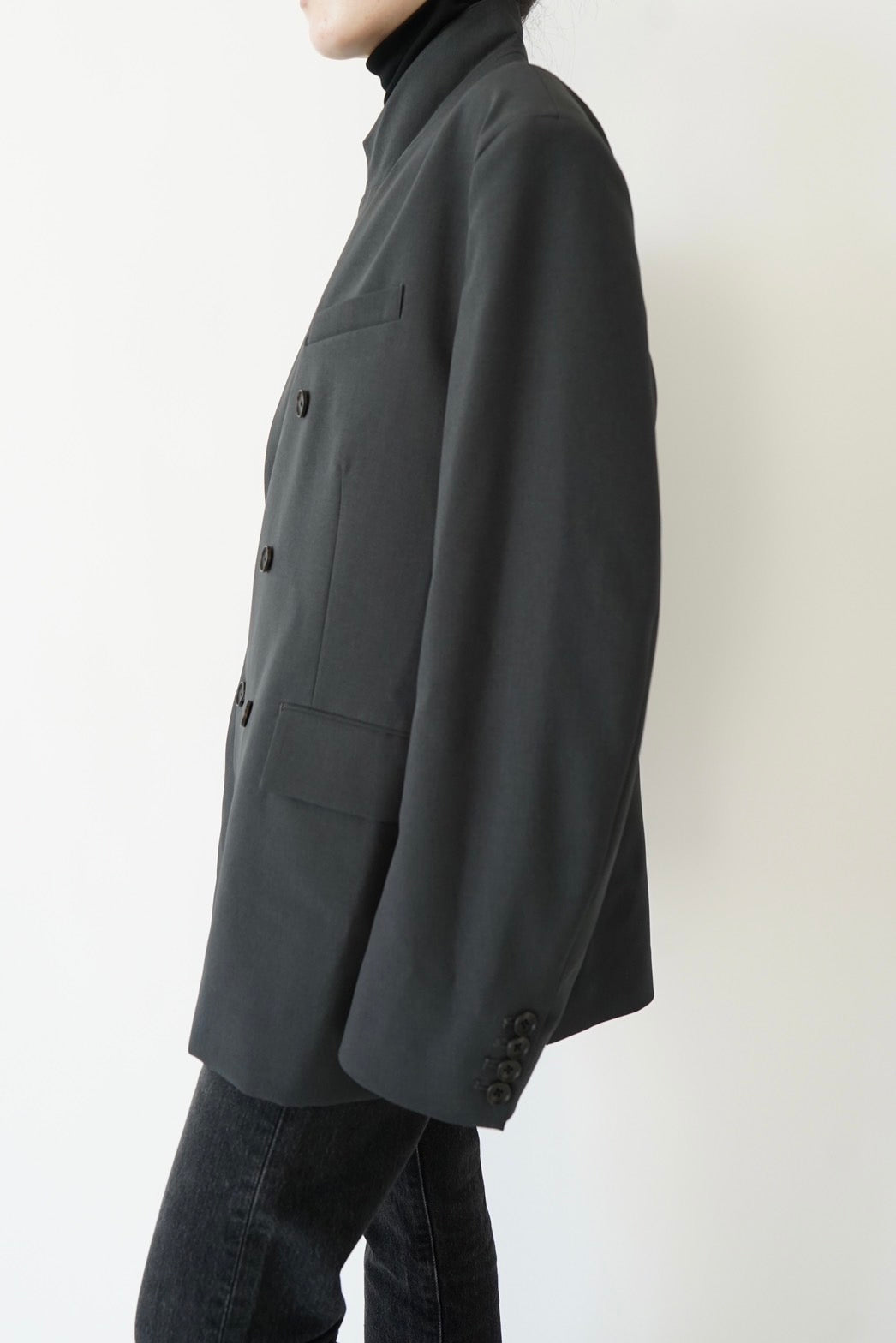Oversized double jacket - DARK GRAY