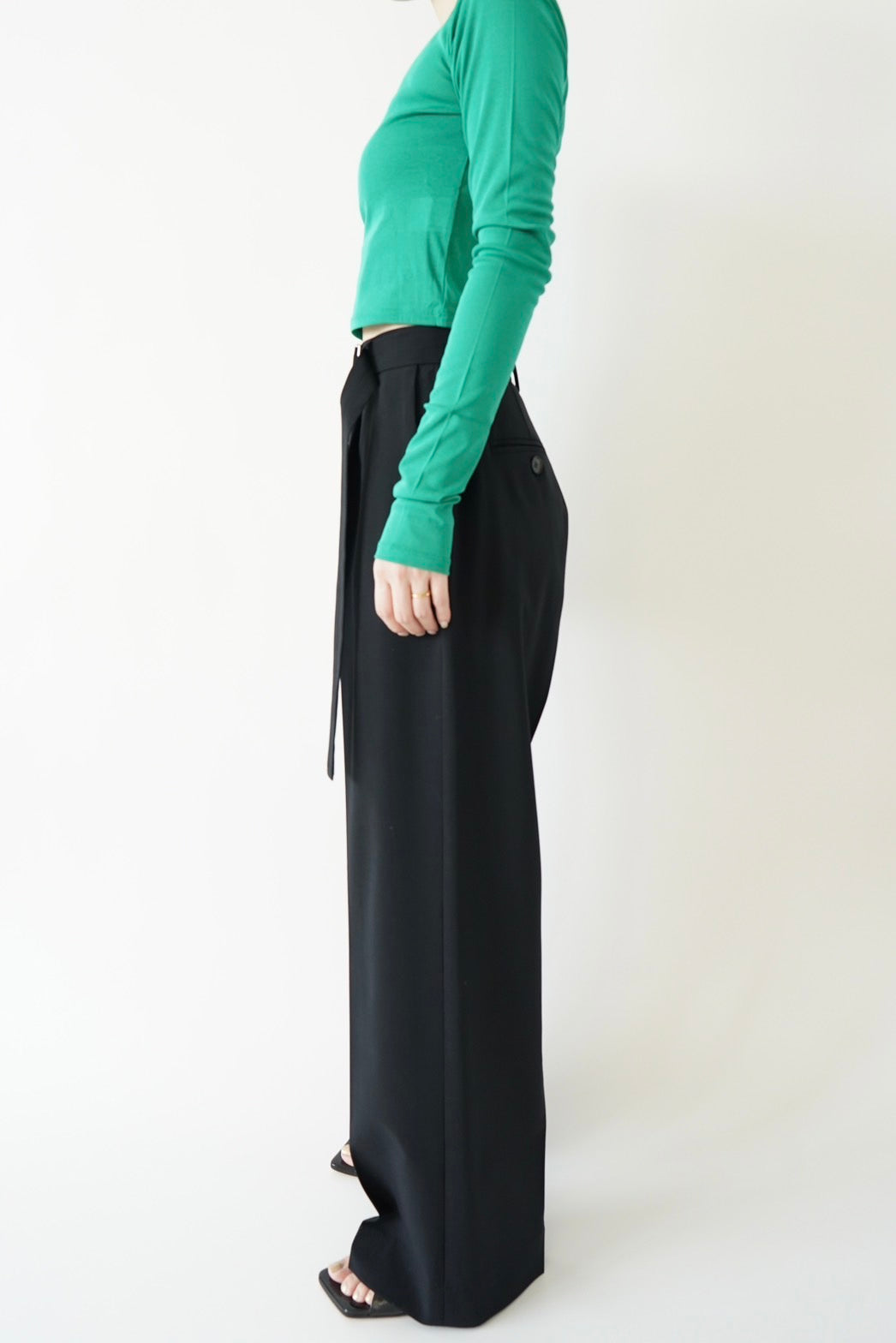 Nodas Belted Tuck Wide Pants 豪華な - パンツ