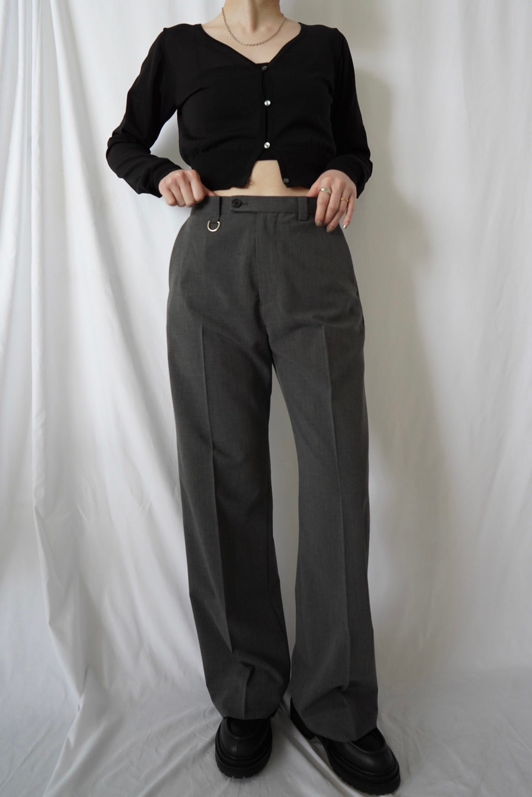 Straight Trousers - GRAY