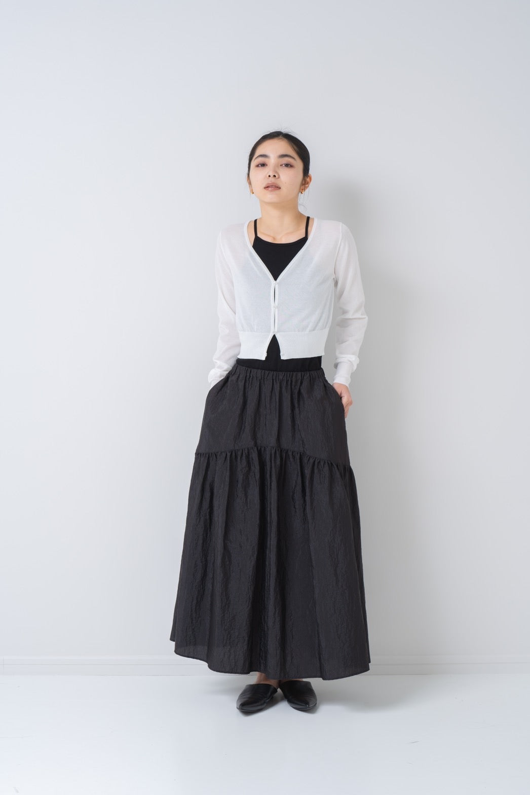 Tiered Skirt - BLACK